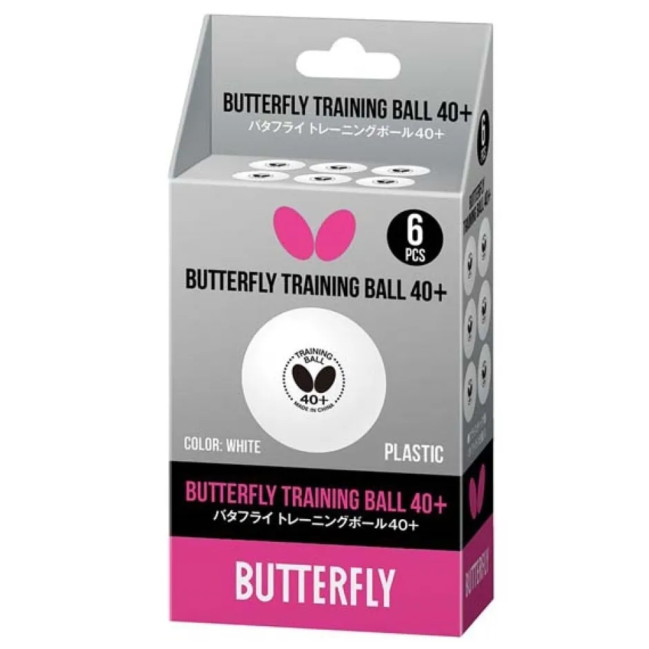 Training 40+ Bordtennisbolde, 6 Stk.-Butterfly New