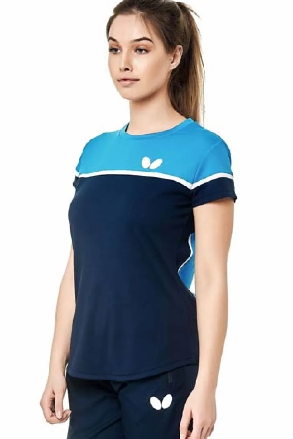 T-shirt Kosay Lady Black/Blue-Butterfly New