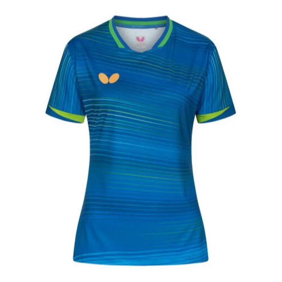 T-shirt NAGANO Lady Blå-Butterfly Clearance